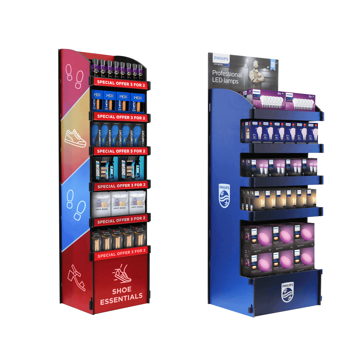 Customized Cardboard Promotion Foldable Retail Counter Display for