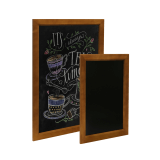 A1 Chalk Board with Light Oak Frame and Adhesive Pads