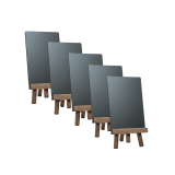 Tabletop Easel With A5 Chalkboard - Pack Of 5