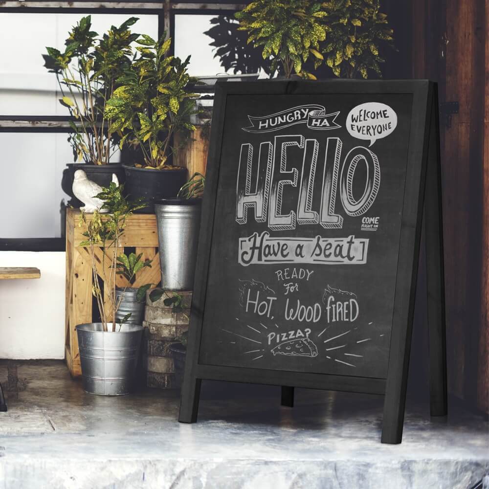 Outdoor Blackboard A Board | Wooden Chalkboard