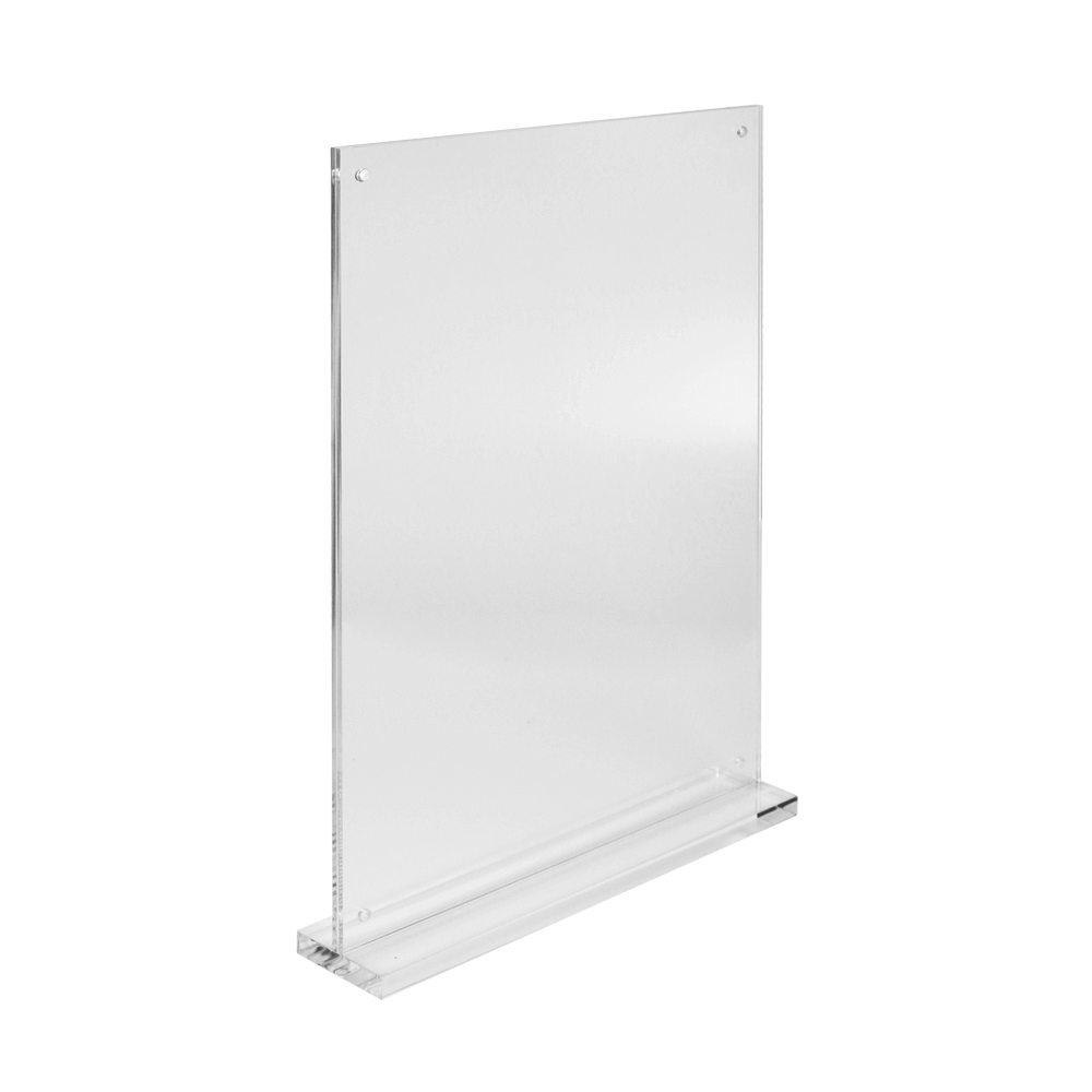 Clear Acrylic Magnetic Block Sign Holder | UK POS