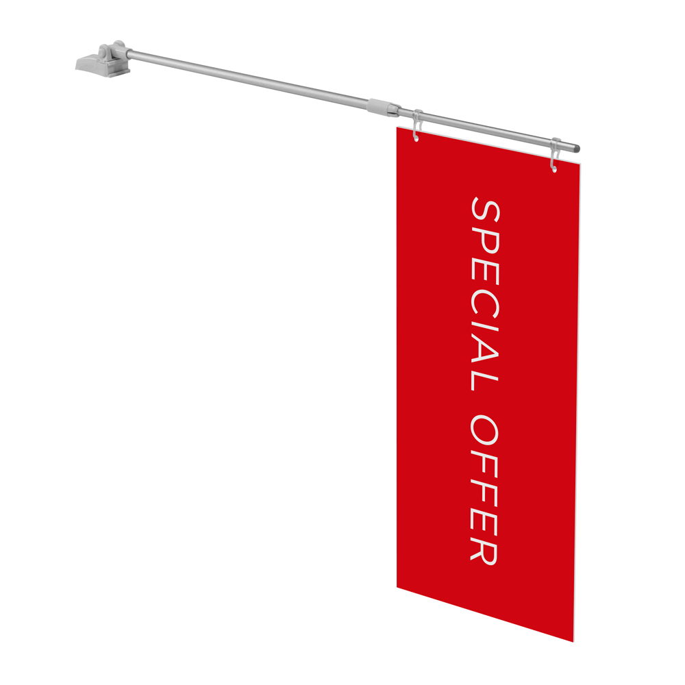 Magnetic Aisle Sign Holder | Telescopic Banner For Shelves