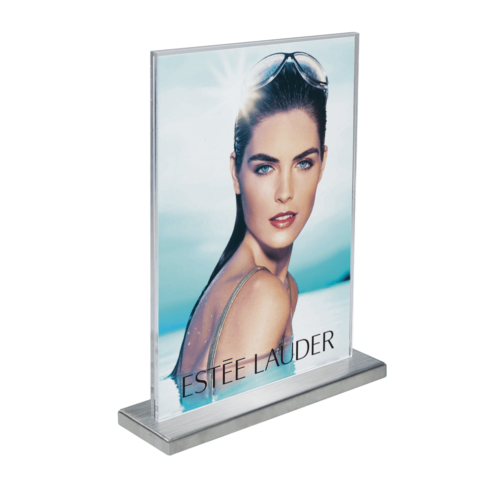 Metal Counter Standing Poster Holder | Metal Base