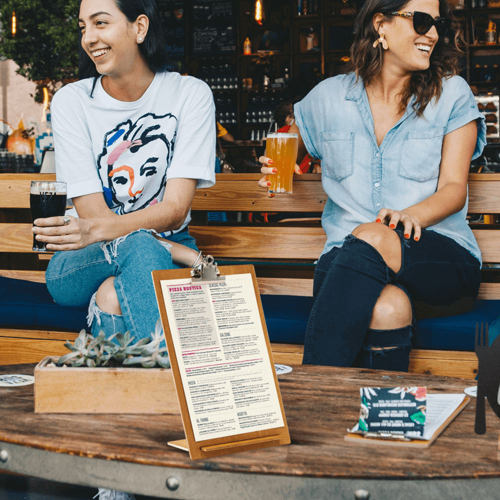 Wooden Menu Holder with Metal Clip | Sign Holders