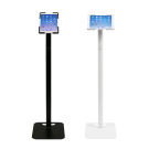 White and black tablet display stands