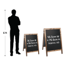 A Board Chalkboard size comparison - approx. A2 and A1 sizes