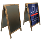 Wooden Chalk A Boards with optional vinyl branding