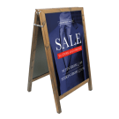 Wooden Chalk A Board with optional vinyl branding