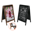 Wooden A Board Poster Holders with Chalkboard and Poster Covers