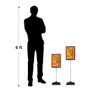 Adjustable 33cm-51cm pole height poster stand for A4 and A3