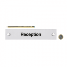 Reception door plaque size comparison