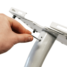 Use the Allen key to lock the tablet stand into position