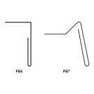 Right angled shelf talker (PB6) or Upward angled shelf talker (PB7)