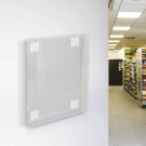 Self adhesive foam pads to wall mount leaflet holders