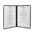 American style plastic menu covers A4 in a pack of 3