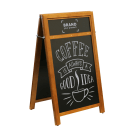 Wooden A Board Poster Holder with chalkboard panels