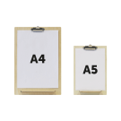 Clipboard wooden menu holders in a choice of colour and size
