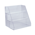 Tiered acrylic display stand for counters