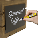 Chalk pens create an eye-catching message on your wood crate