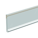 Flat Shelf Strips made from clear PVC plastic