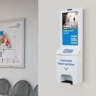 Wall hand sanitiser dispenser with advertising screen