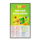 Digital menu board suitable for ultra-bright images and videos