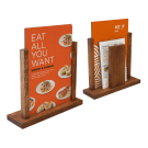 Wooden menu holders for restaurants