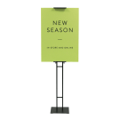 Adjustable poster stand available with printed poster boards