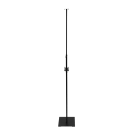 Side view of the discreet and stylish design metal poster stand