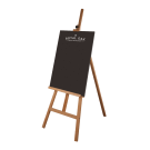 A Frame Easel with branded chalkboard