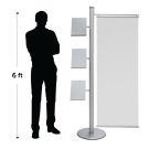 185cm tall brochure and banner display stand