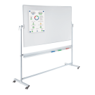 Freestanding whiteboard on wheels for a portable display