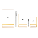 Sizing scale for the Gold Acrylic Sign Holder in A4, A5 and A6