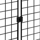 Gridwall connectors for grid mesh panels