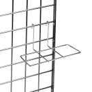 Simply hook your grid shelf onto mesh panels for a gridwall shoe shelf display
