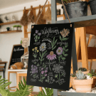 Wall hanging chalk boards for retail and hospitality use