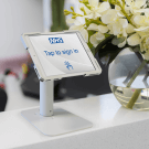 Use tablet security mounts to create remote check-in desks