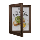 A poster can be added to the wood poster case