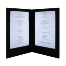 Illuminated restaurant menus with two backlit A4 panels