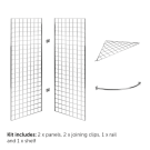 5ft Gridwall Corner Display Kit