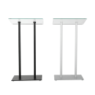 Choose a lectern with either silver or black legs and base