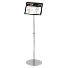 Chrome and Acrylic magnetic poster display stand