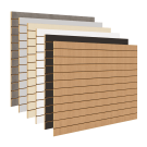 MDF Slatwall Panels available in various colours and sizes