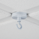 The magnetic hook attaches easily to your magnetic ceiling surfaces