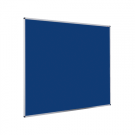 Blue felt notice board with aluminium frame