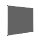 Grey felt noticeboard with aluminium frame