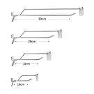 Pegboard euro hooks available in 4 lengths (lengths are excluding upturns)