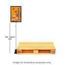 Outdoor Showcard Stand ideal for propping under pallets