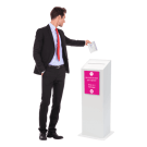Large ballot box stand for votes, suggestions or competition entries