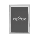 Wall-mounted chrome snap frame poster holder